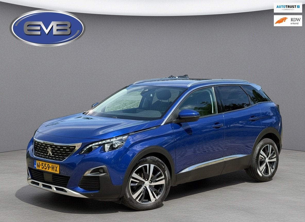 Peugeot 3008 1.2 PureTech AUTOMAAT Allure, achteruitrijcamer, Gebruikt, Euro 6, 1199 cc, Blauw