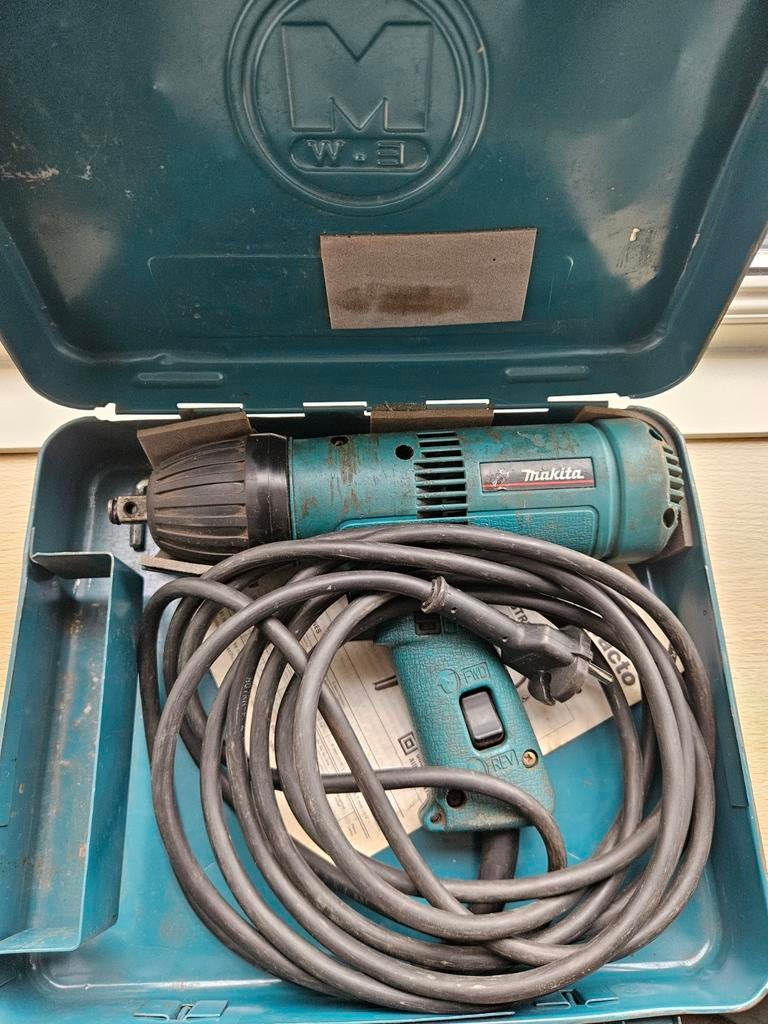 Makita slagmoersleutel "1/2 in stalen koffer 230V, Ophalen of Verzenden, Gebruikt, Overige typen