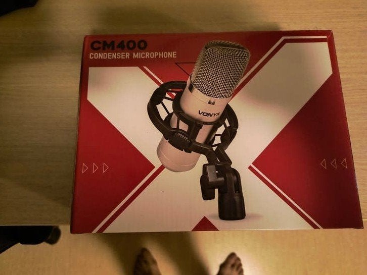 Vonyx CM400 Condensator Microfoon met Shockmount, Ophalen, Zo goed als nieuw, Studiomicrofoon
