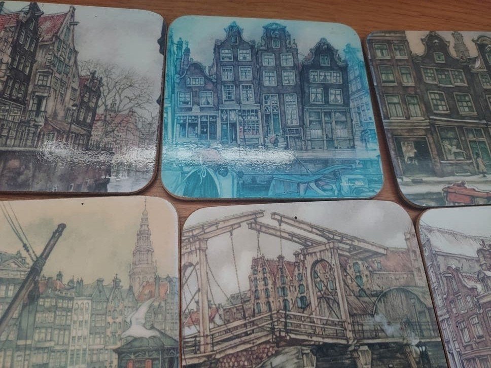 Anton pieck coasters, Huis en Inrichting, Ophalen of Verzenden, Glasonderzetter, Gebruikt