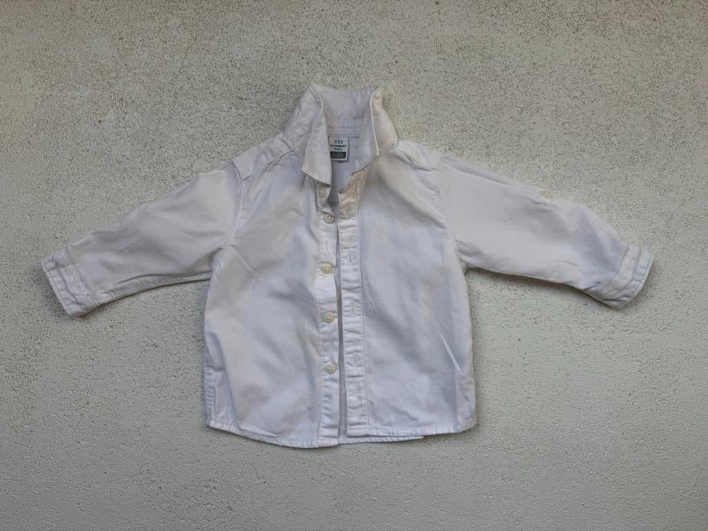 LC Waikiki Wit Feestelijk Baby Hemd - 3/6 maanden, Kinderen en Baby's, Babykleding | Maat 68, Ophalen of Verzenden, Nieuw, Jongetje