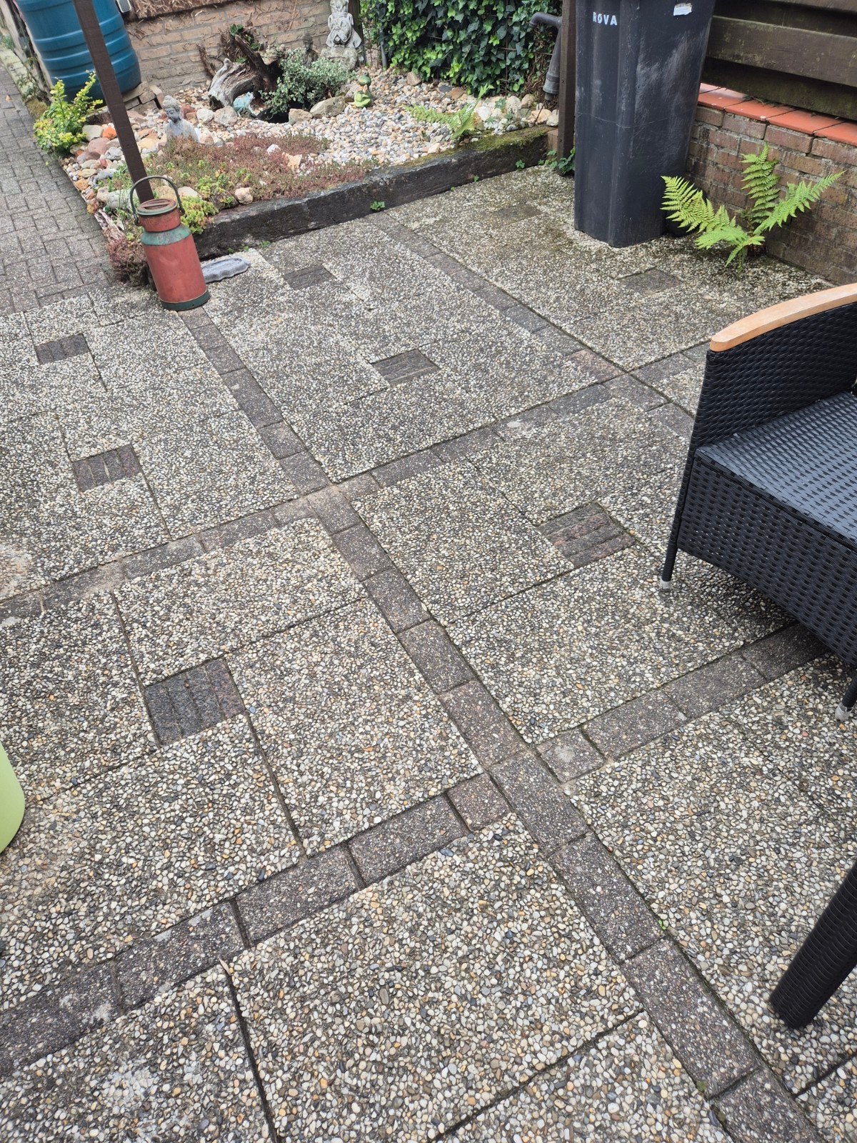 34 m² grindtegels gratis ophalen in overleg, Tuin en Terras, Gebruikt, Ophalen of Verzenden, 10 m² of meer, Grind