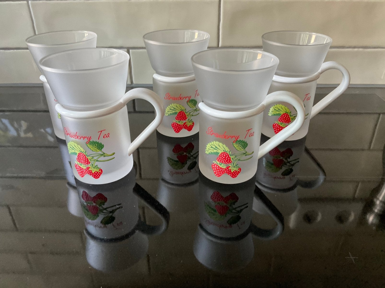 Pickwick Forest Fruit vintage matte theeglazen (5), Huis en Inrichting, Keuken | Servies, Glas of Glazen, Ophalen of Verzenden