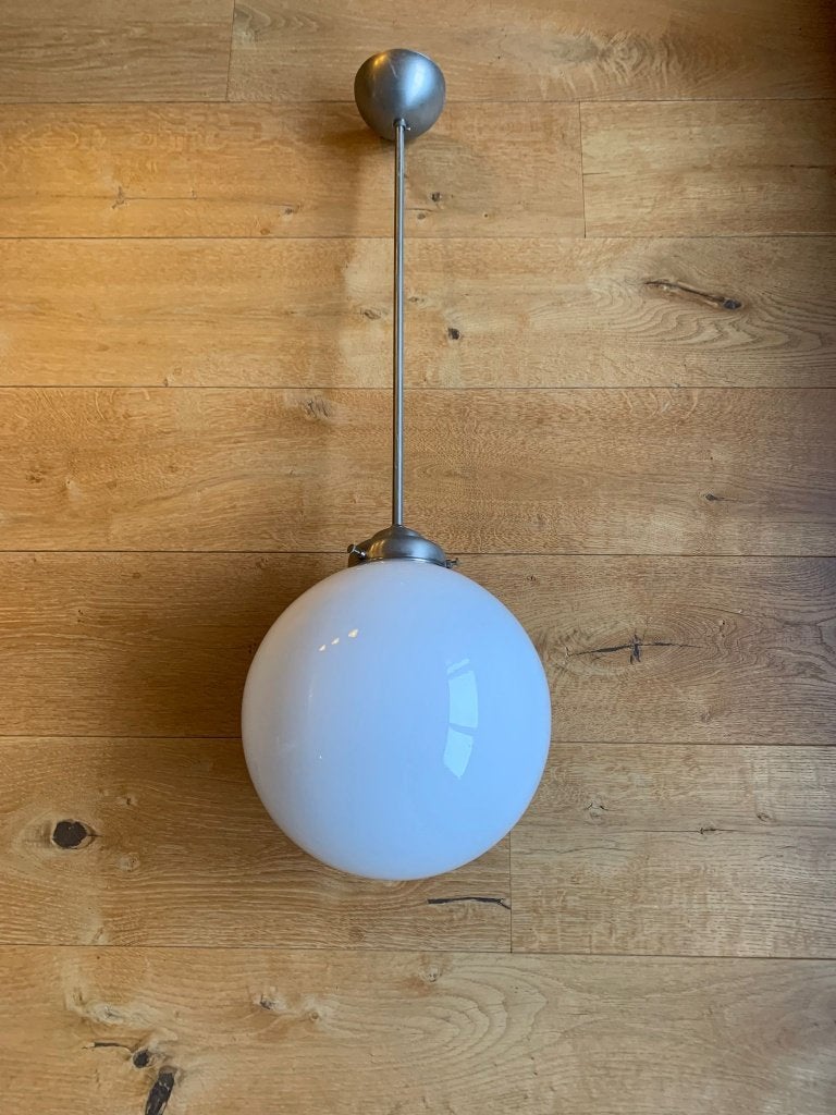 Gispen bolvormige schoollamp, Huis en Inrichting, Lampen | Hanglampen, Ophalen, Gebruikt, Minder dan 50 cm