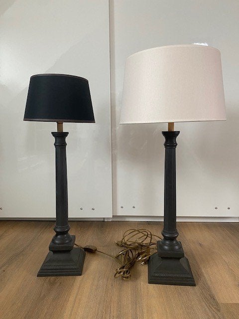 Schemerlamp grijs steen, Ophalen, Gebruikt, Romantisch