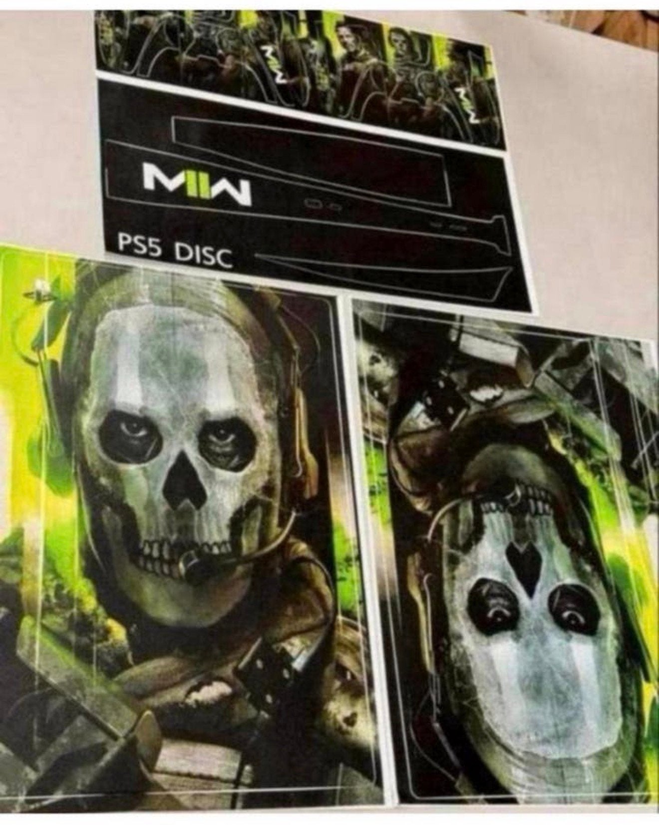 Sony Ps5 Playstation 5 STICKER set MWII Modern warfare cover, PlayStation 5, Overige typen, Nieuw, Ophalen of Verzenden