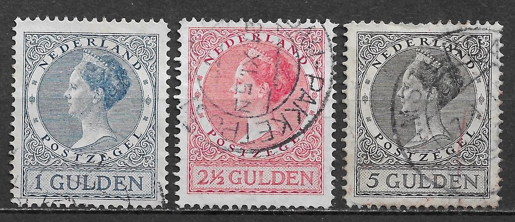 nederland nvph 163-165 gestempeld (2) cw 8.00, Postzegels en Munten, Postzegels | Nederland, Ophalen of Verzenden, T/m 1940, Gestempeld