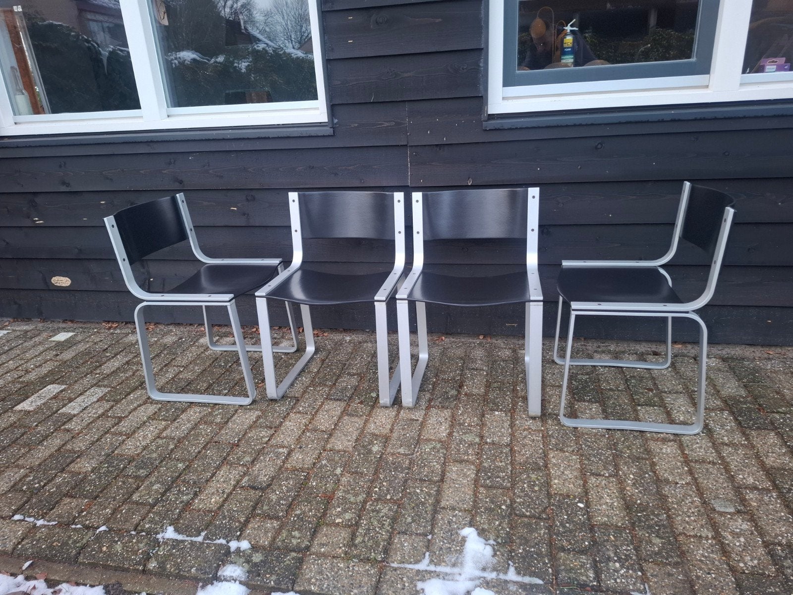 4 pastoe sm0301 eetkamerstoelen, Utrecht, Pastoe, Zwart, Ophalen of Verzenden