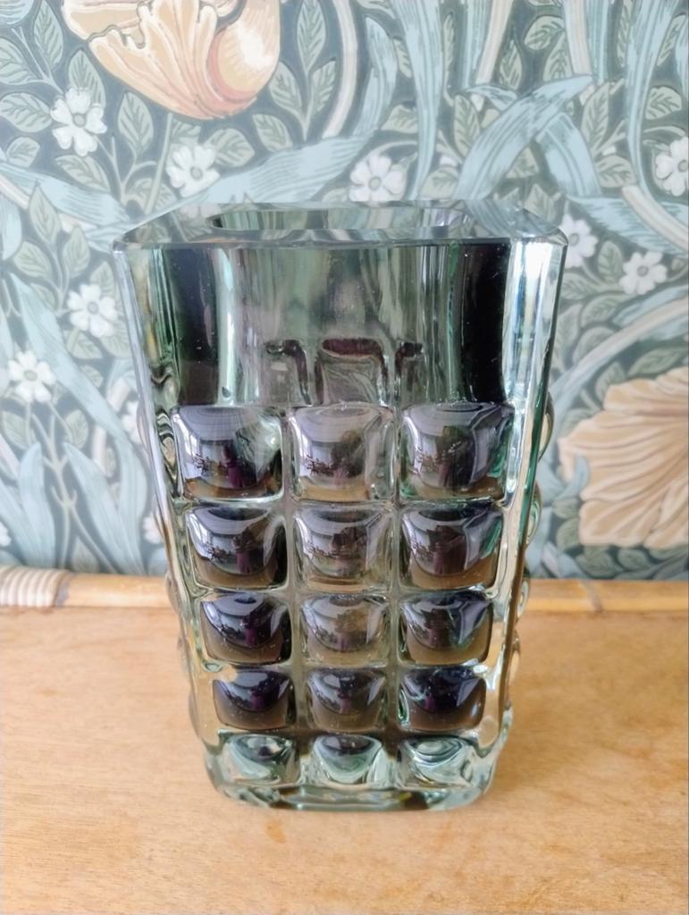 Vintage! Ichendorf design vaas groen glas 1960-1970, Antiek en Kunst, Antiek | Vazen, Ophalen of Verzenden