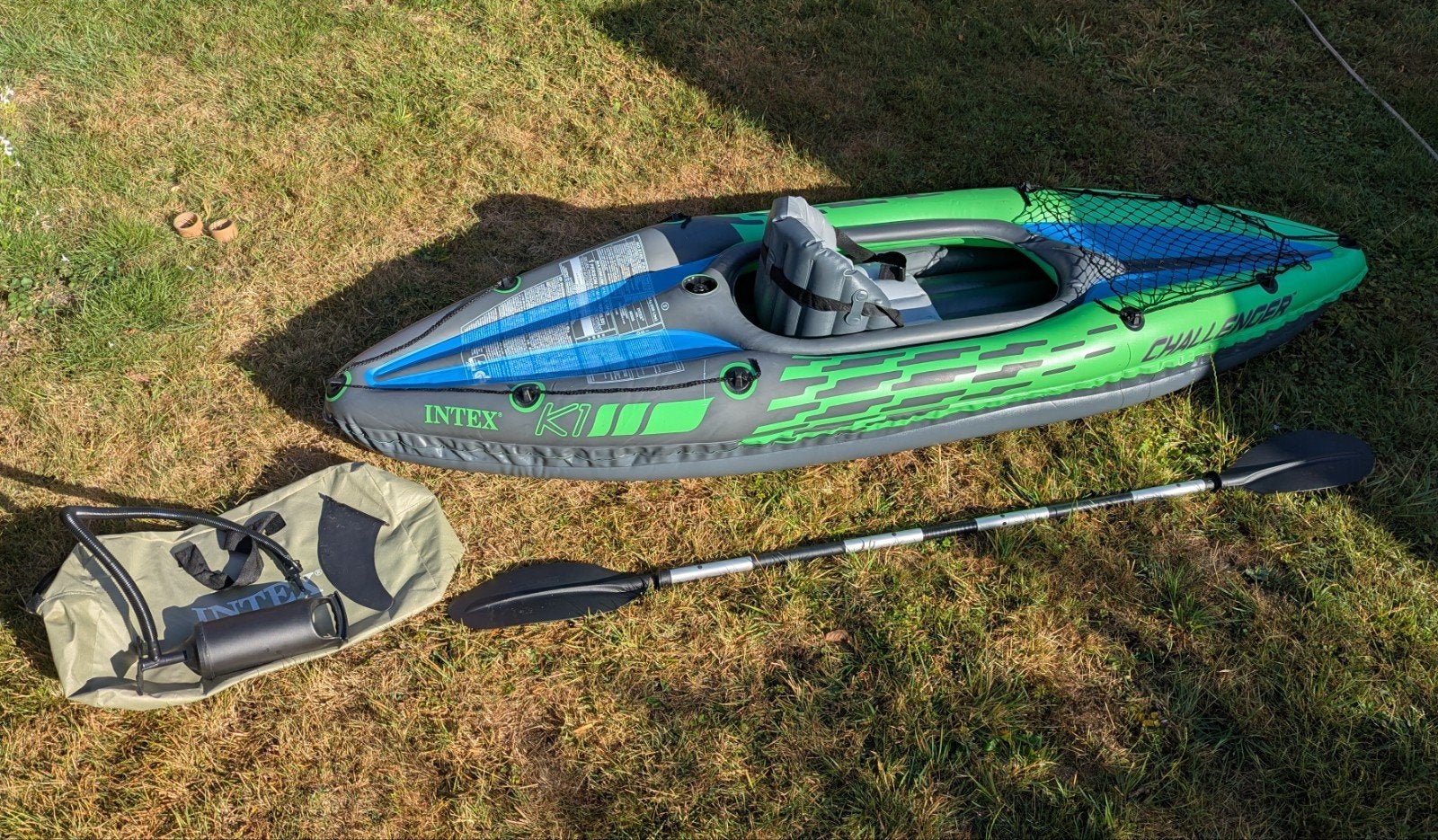 Intex Challenger K1 Kayak, Ophalen of Verzenden, Opblaasbaar, Zo goed als nieuw, 1-persoons