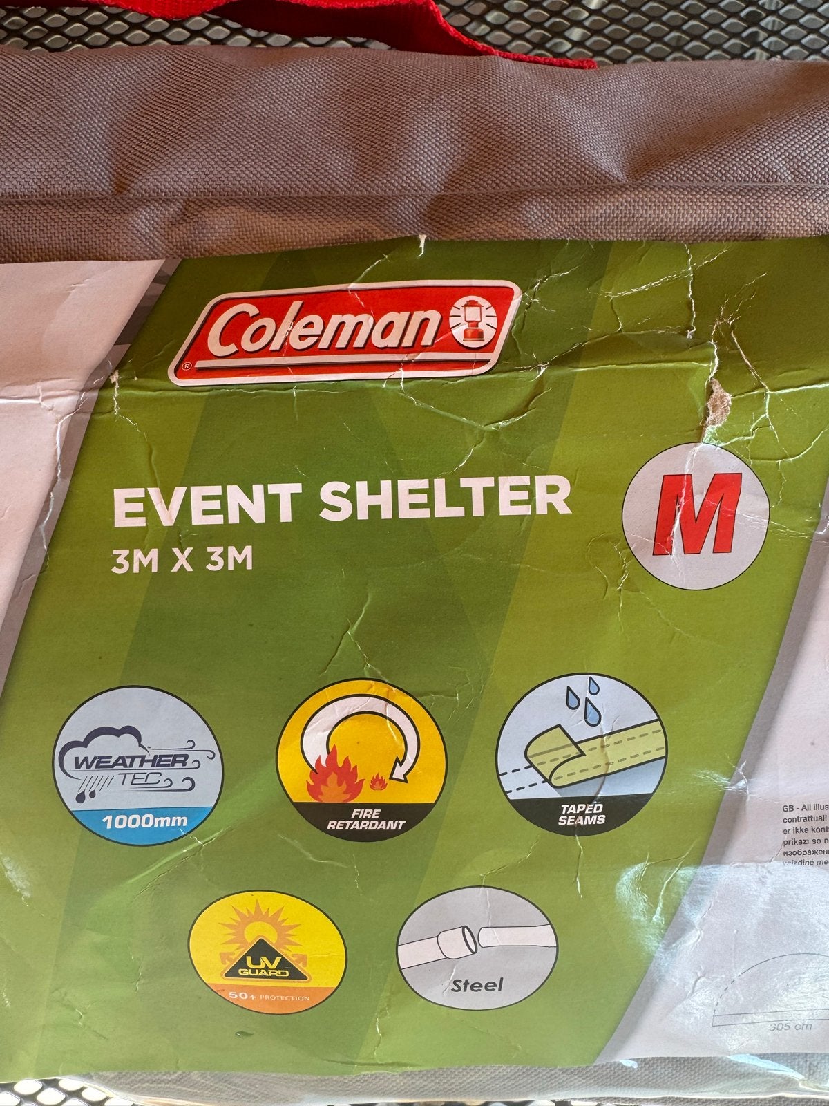 Coleman Event Shelter 3x3m (Partytent) met 3 zijwanden, Ophalen, Gebruikt, Partytent, Minder dan 4 meter