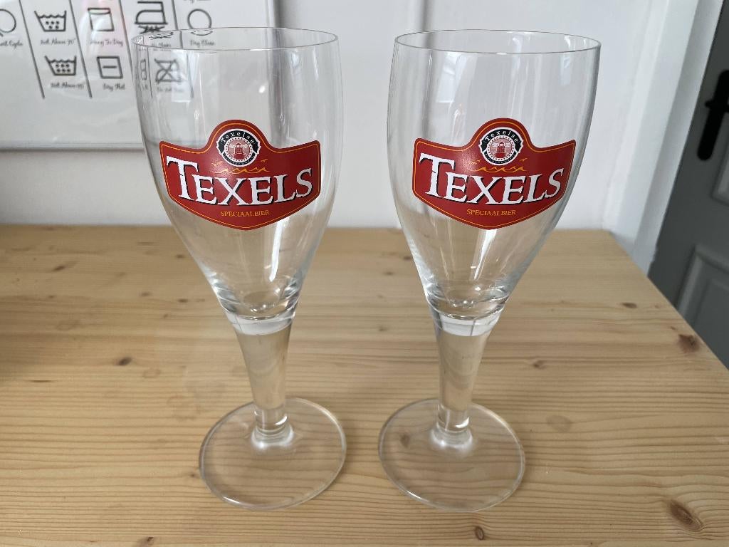 2x Texels bierglas, Verzamelen, Biermerken, Ophalen, Zo goed als nieuw, Glas of Glazen, Overige merken
