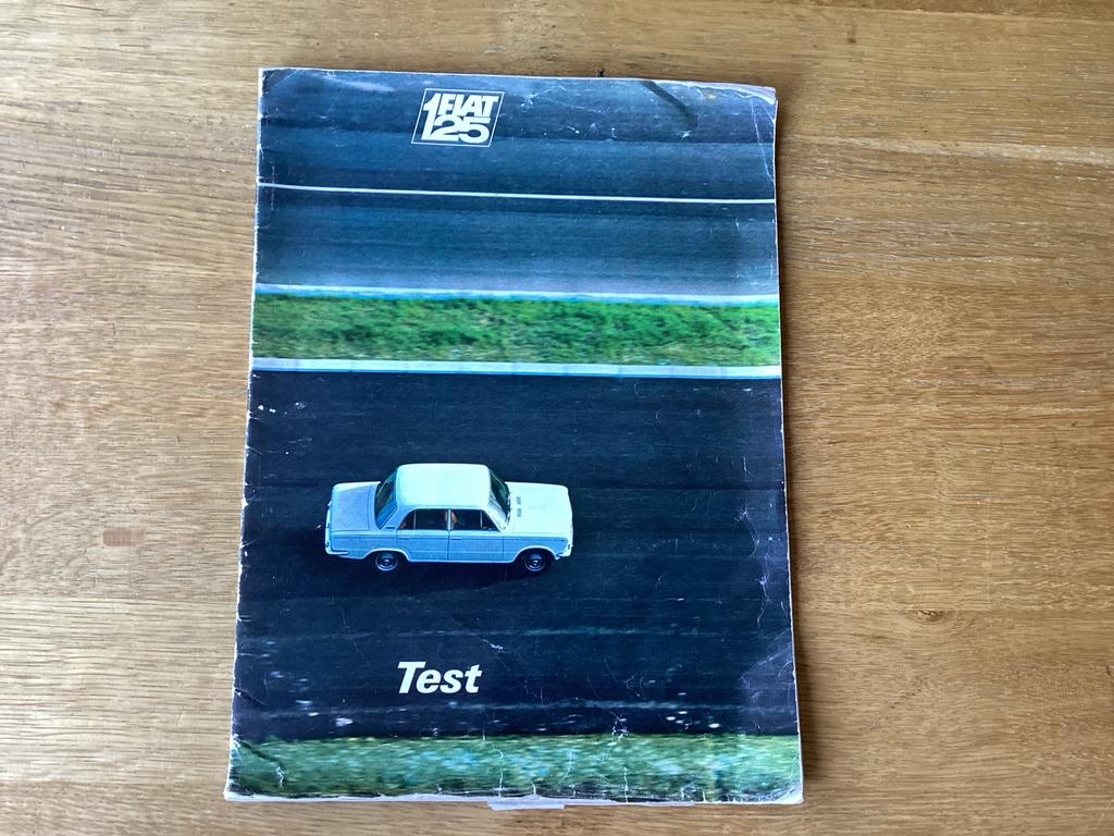 Fiat 125 Test Brochure - Zeldzaam Auto Document, Ophalen of Verzenden, Gelezen, Overige merken