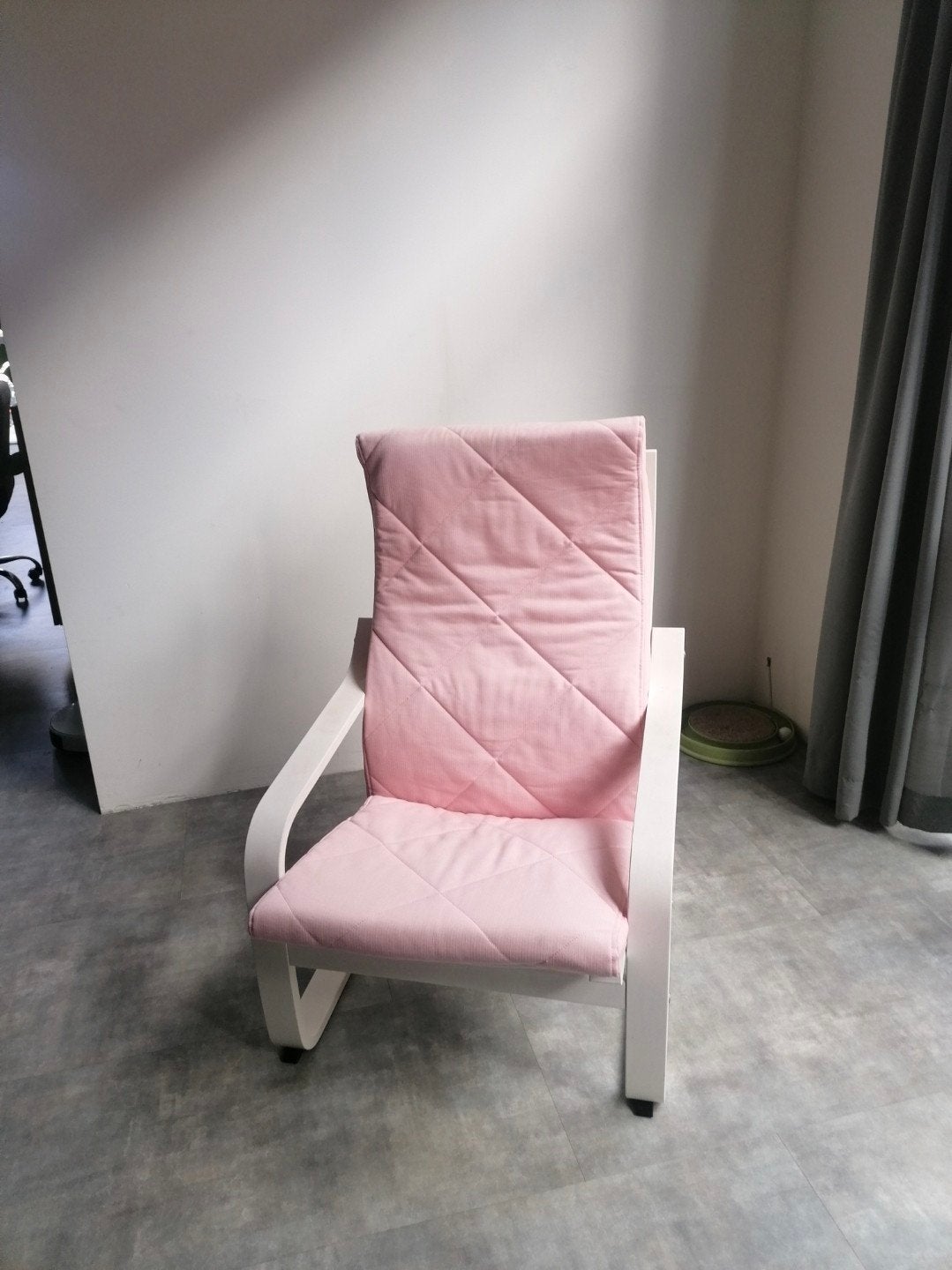 IKEA Poäng witte stoel met roze kussen, Ophalen, Gebruikt, Wit, Eén