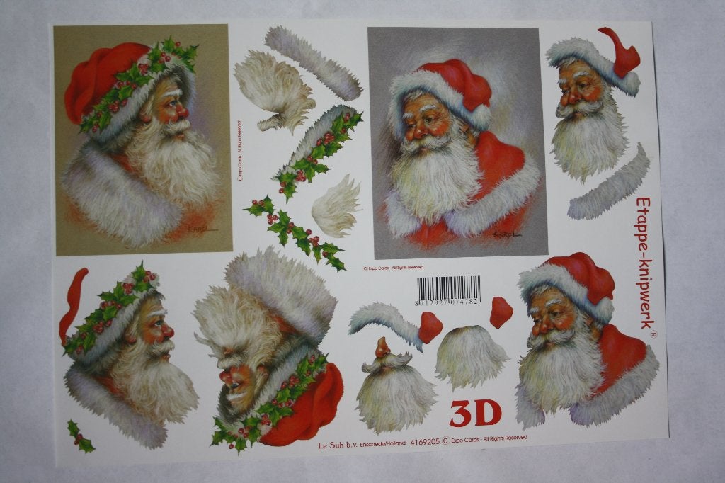 Knipvel 3D etappeknipwerk kerstman 9140, Ophalen of Verzenden, Nieuw, Kerst, Knipvel