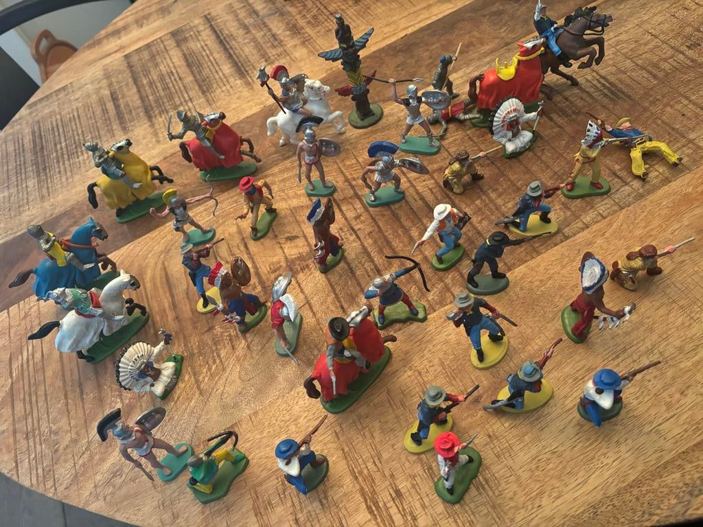 Grote lot Britains jaren '70 ridders, cowboys en indianen, Kinderen en Baby's, Speelgoed | Speelgoedvoertuigen, Gebruikt, Ophalen of Verzenden