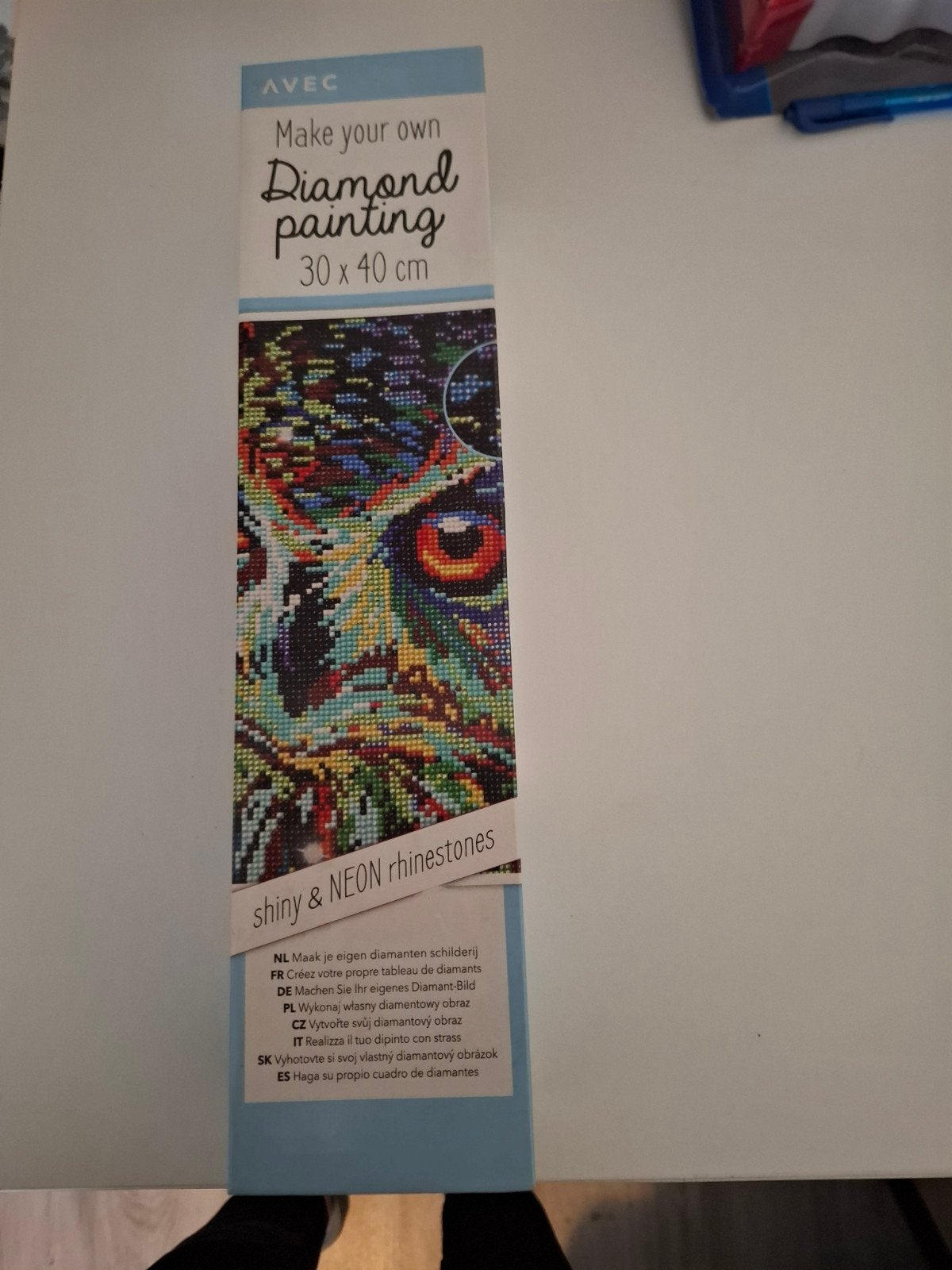 AVEC Diamond Painting Uil 30x40 cm met Neon Rhinestones, Ophalen of Verzenden, Nieuw, Schilderen op nummer
