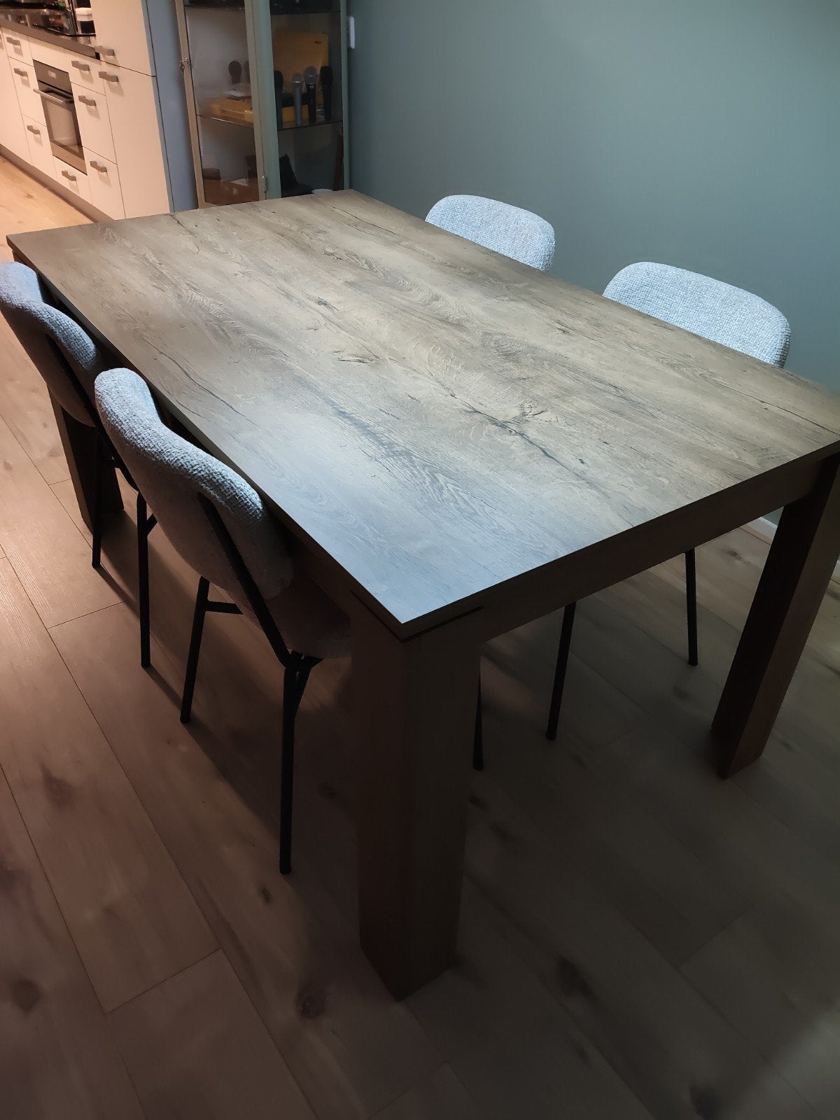 Mooie eettafel 160x90, Ophalen, Gebruikt, 50 tot 100 cm, Vijf personen of meer