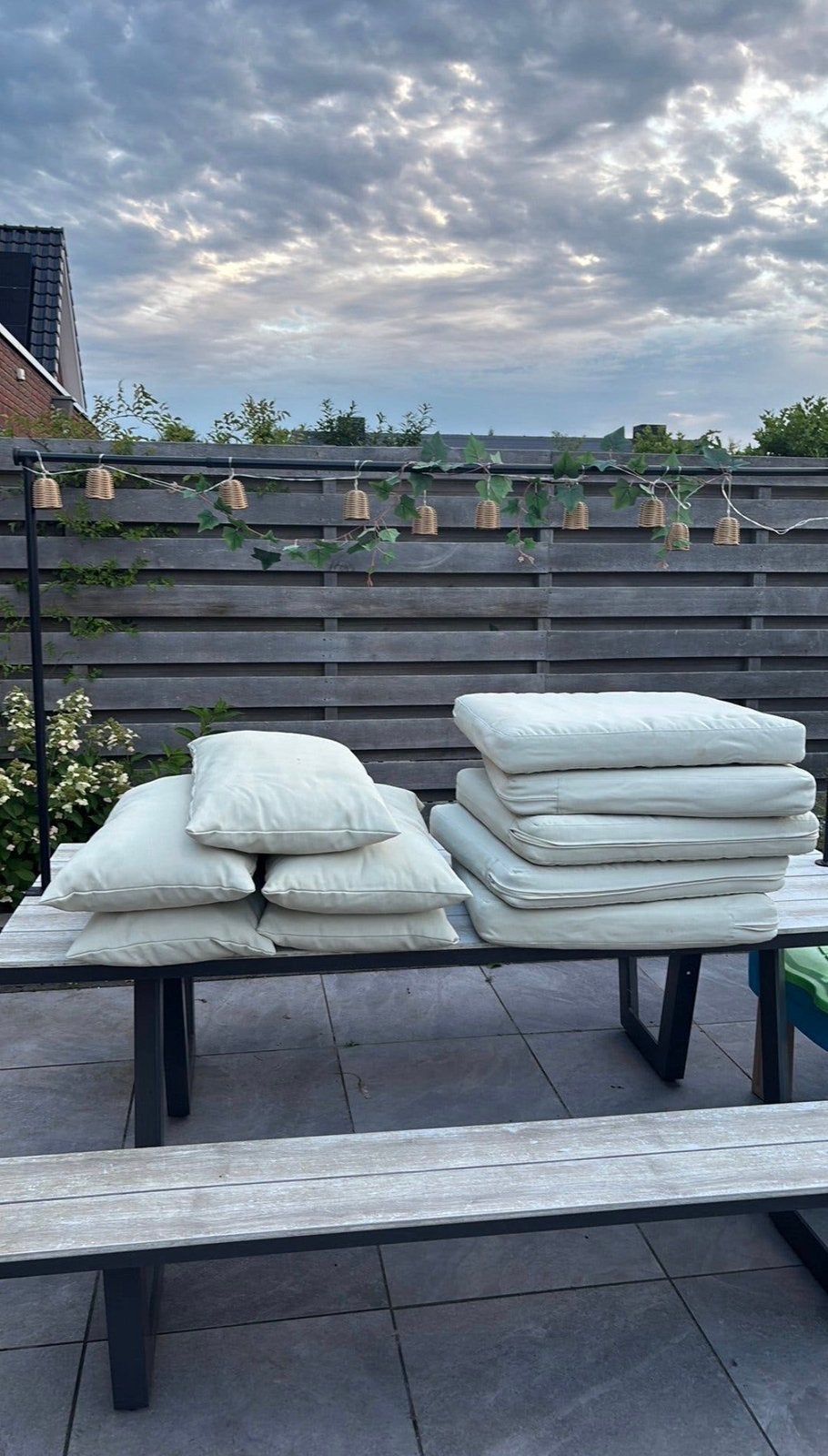 IKEA Applaro kussenset 5x beige 60x60cm, Ophalen, Zo goed als nieuw