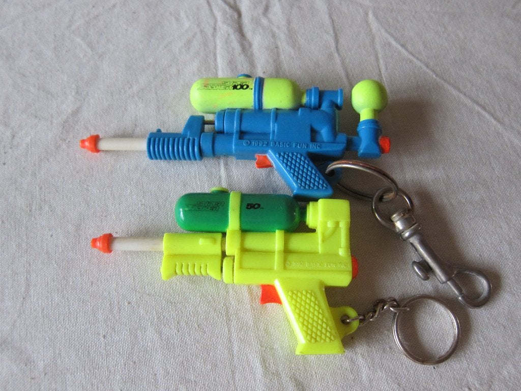Vintage Super Soaker sleutelhangers - set van 2, Ophalen of Verzenden, Gebruikt, Overige typen