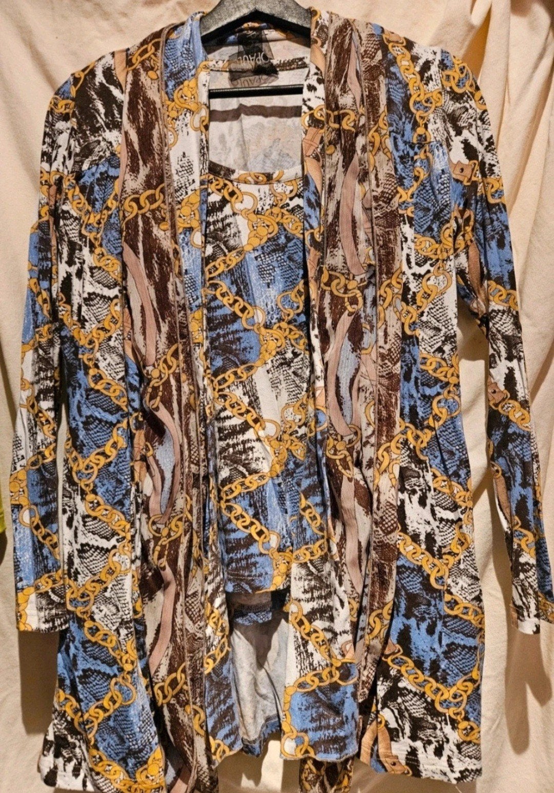 Dames set vestje met truitje S/M saopaulo, Maat 38/40 (M), Blauw, Ophalen of Verzenden, Zo goed als nieuw