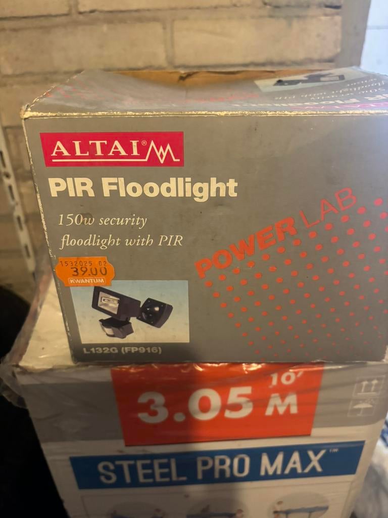 schijnwerper met PIR-sensor, Tuin en Terras, Buitenverlichting, Ophalen, Netvoeding, Hanglamp, 50 tot 250 watt