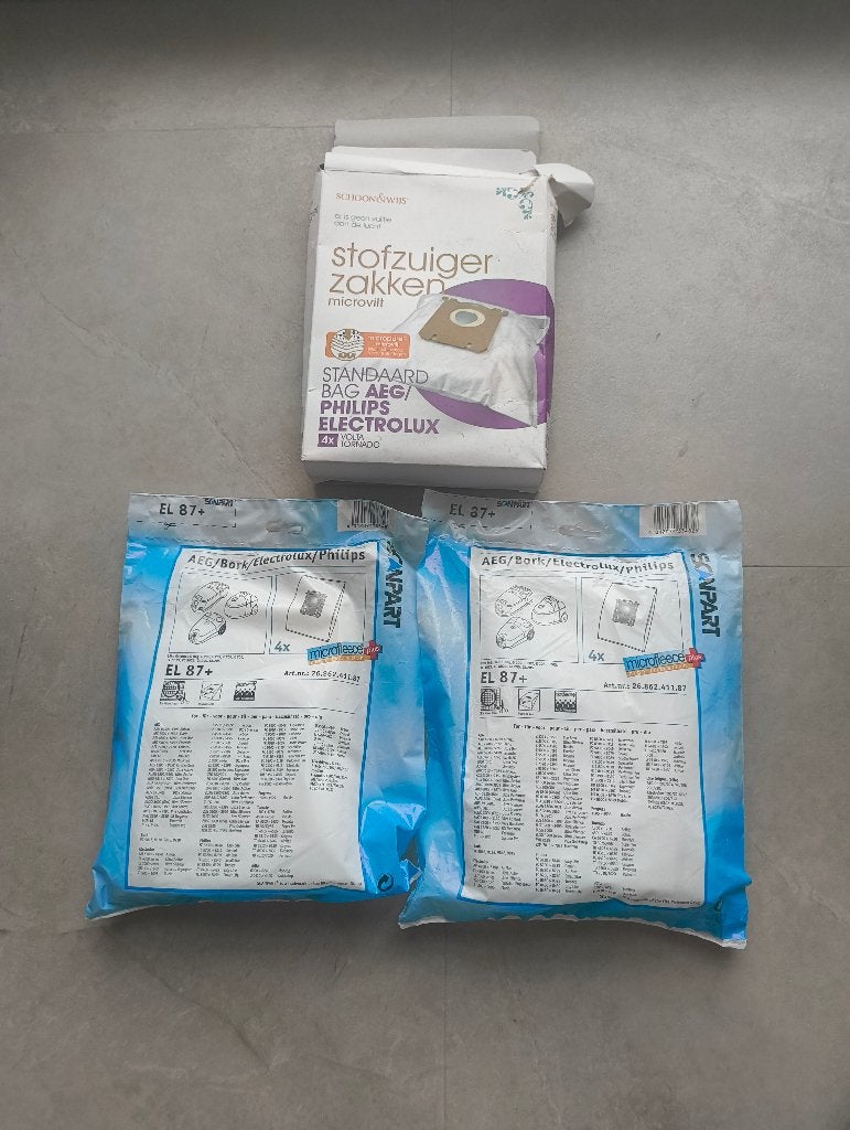 13x Stofzuiger zakken EL 87+ Philips, AEG, Electrolux, Witgoed en Apparatuur, Stofzak, Nieuw, Ophalen of Verzenden, AEG