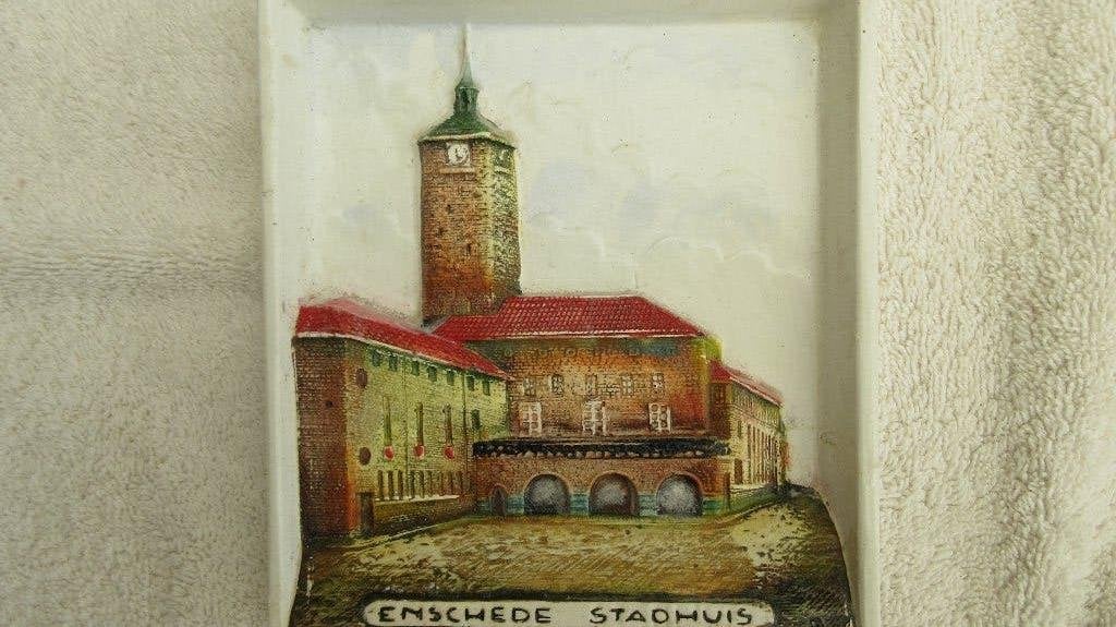 Hobra  Relief Tegel Enschede, Ophalen of Verzenden