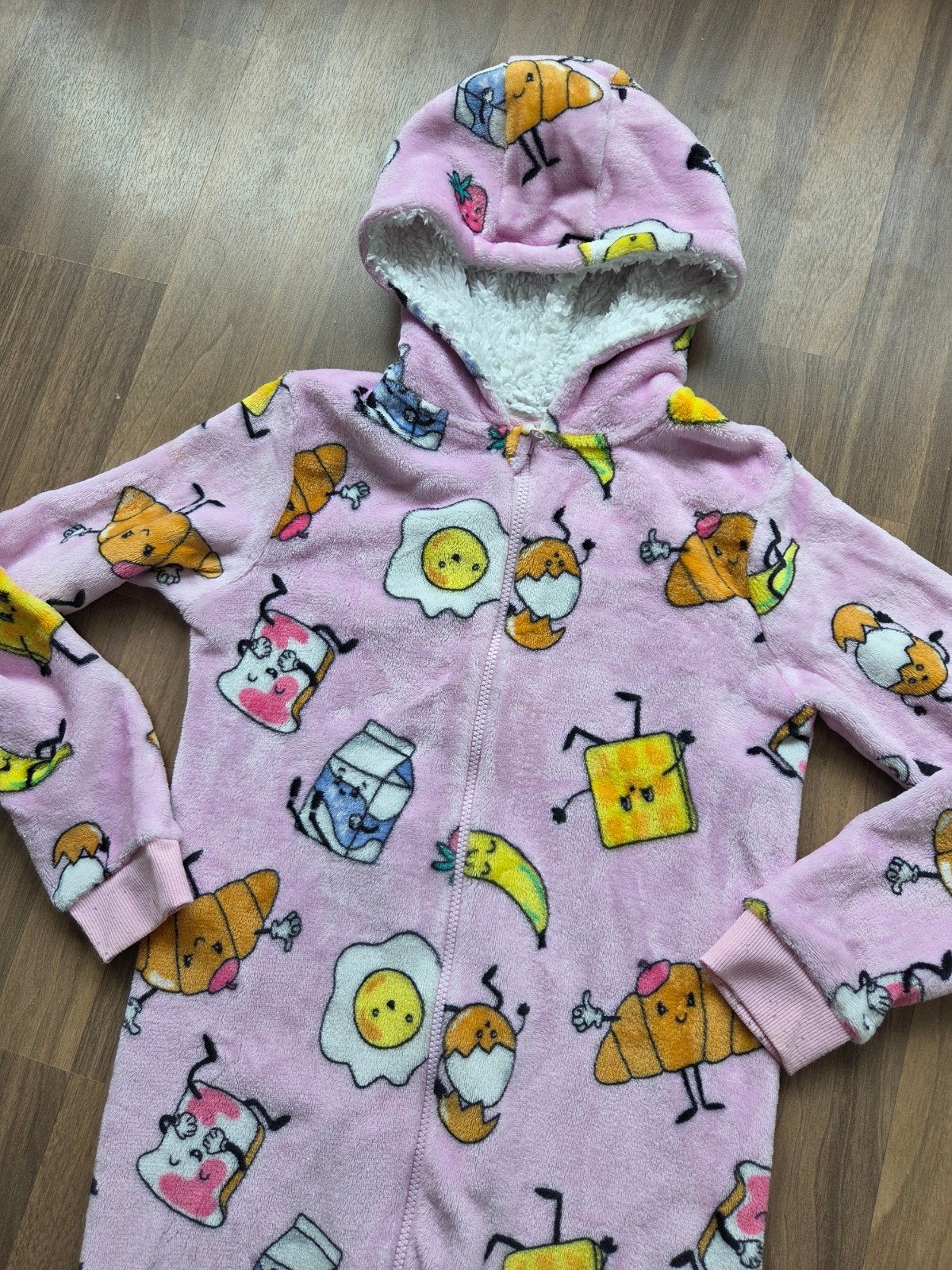 Onesie met ontbijtprintjes Grappig Maat 158/164, Ophalen of Verzenden, Zo goed als nieuw, 158 t/m 164, Meisje