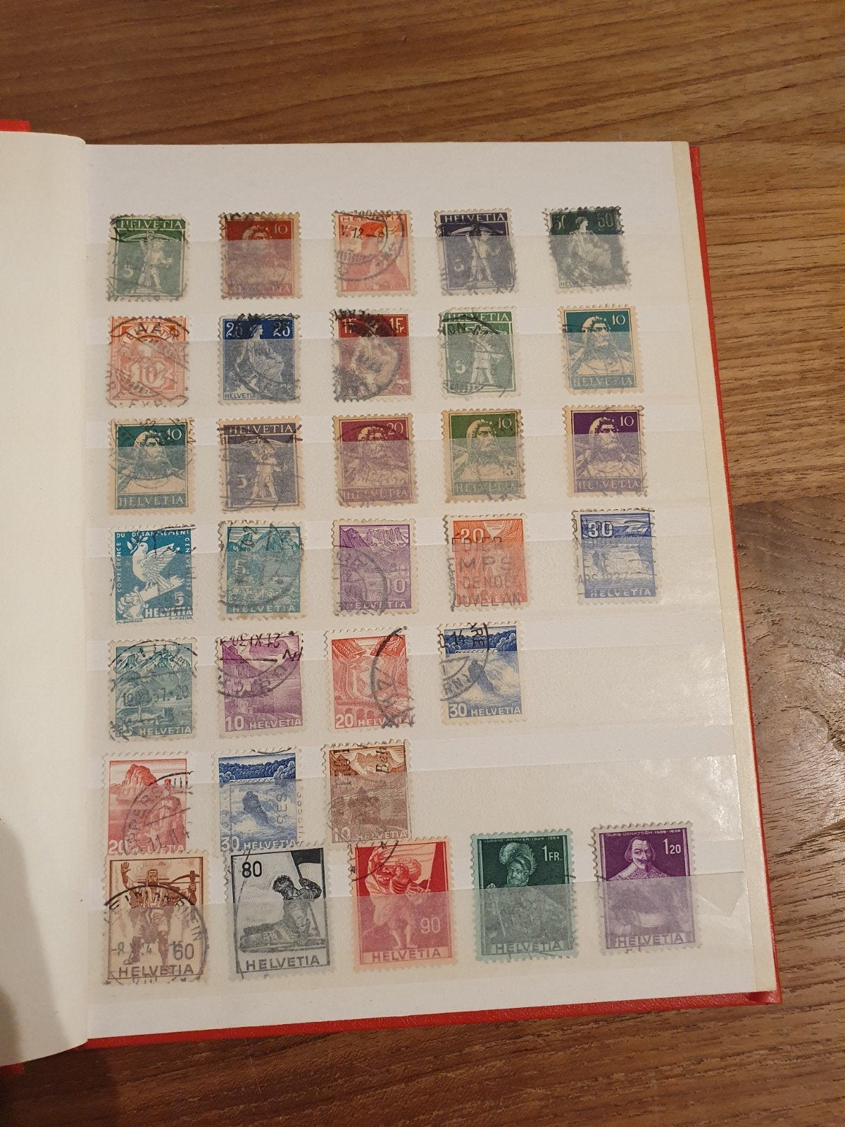 Zwitserse postzegels in album, Ophalen of Verzenden, Gestempeld