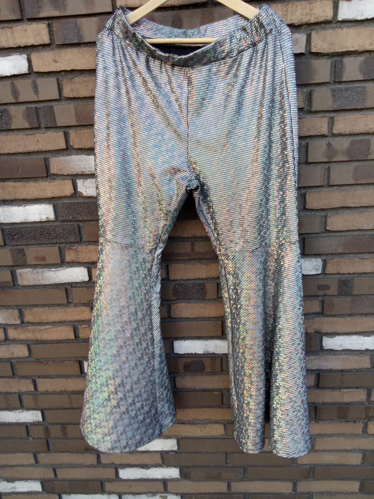 Glitter flared broek, Kleding | Dames, Meerkleurig, Maat 42/44 (L), Ophalen of Verzenden, Lang