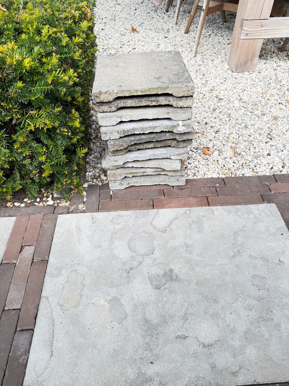 Gebruikte betonnen terrastegels - 50x50 cm, Tuin en Terras, Tegels en Klinkers, Ophalen, Gebruikt, 10 m² of meer, Beton