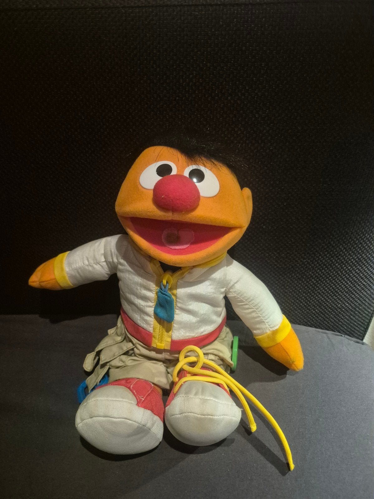Ernie knuffel Sesamstraat met kleding, Gebruikt, Overige merken, Overige karakters, Overige typen