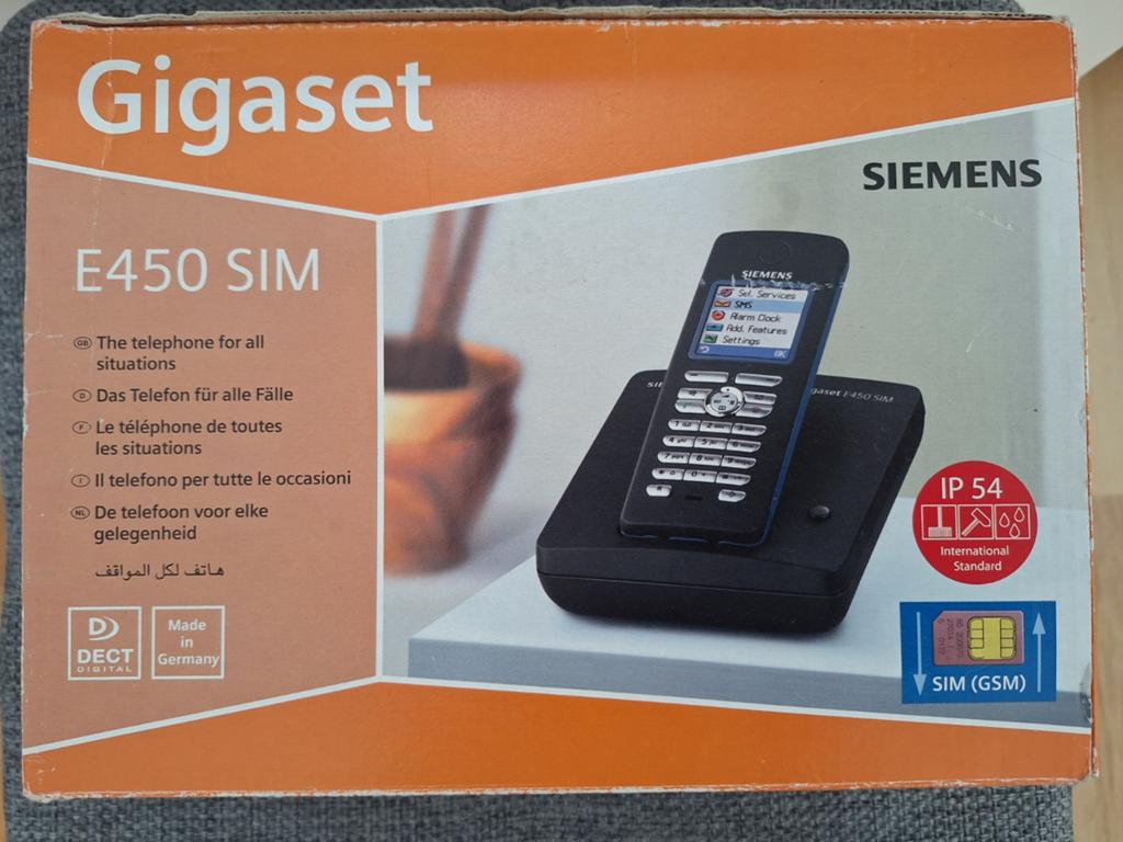 Siemens Gigaset E450 SIM - Vaste lijn en simkaart, Ophalen of Verzenden, 1 handset