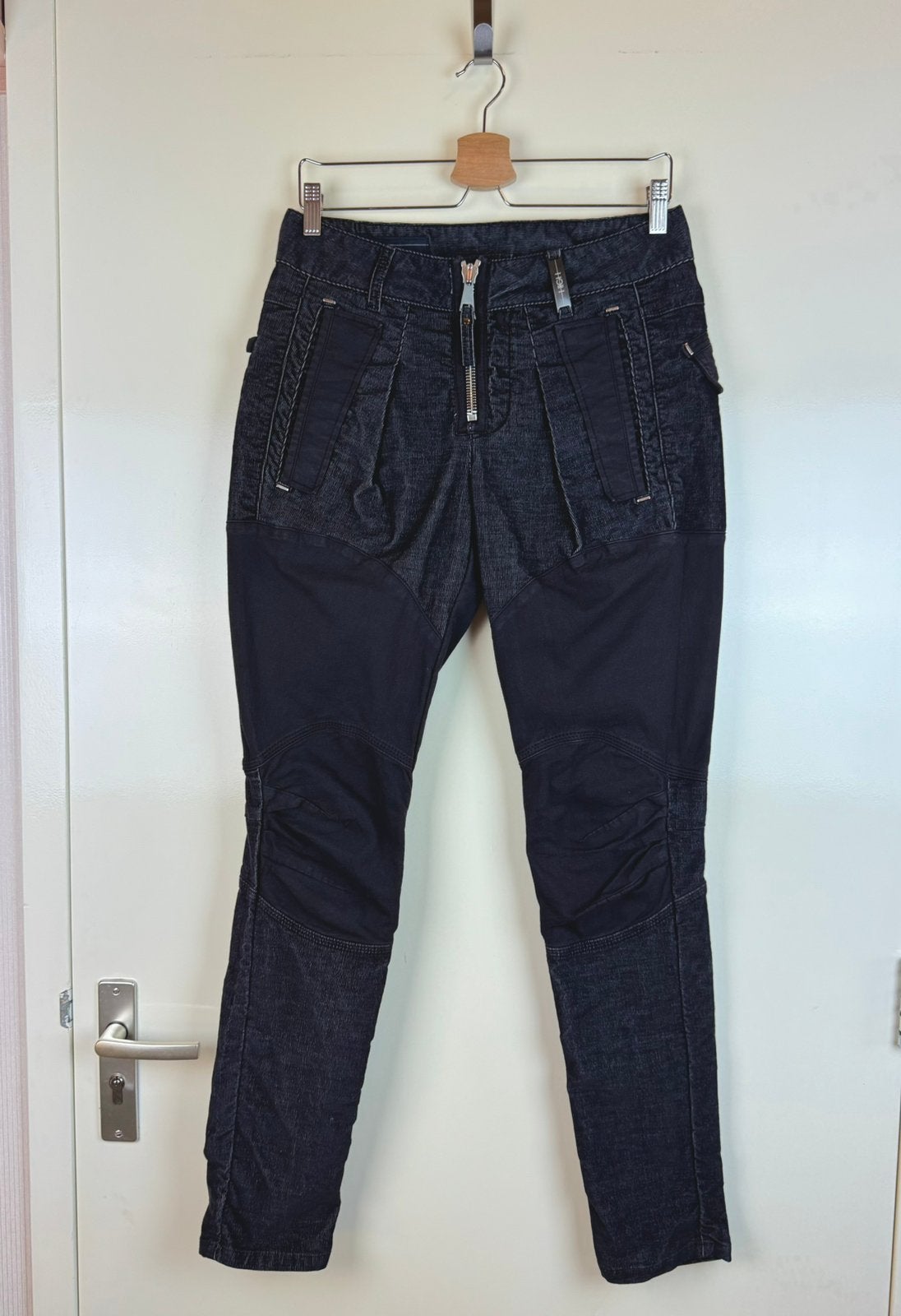 HIGH USE Corduroy Gathered Avant Garde Gothic Pants Trousers, Maat 38/40 (M), Blauw, Ophalen of Verzenden, Zo goed als nieuw