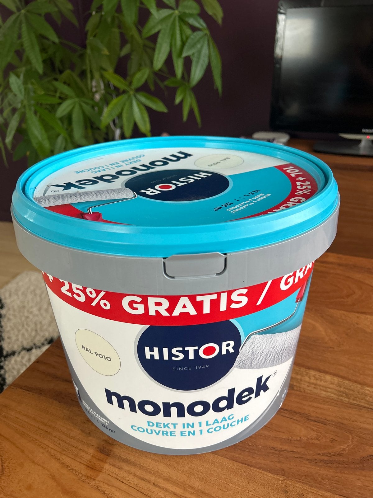 Histor Monodek RAL 9010 Muurverf - Nieuw en Ongeopend, Ophalen, Wit, Nieuw, Verf