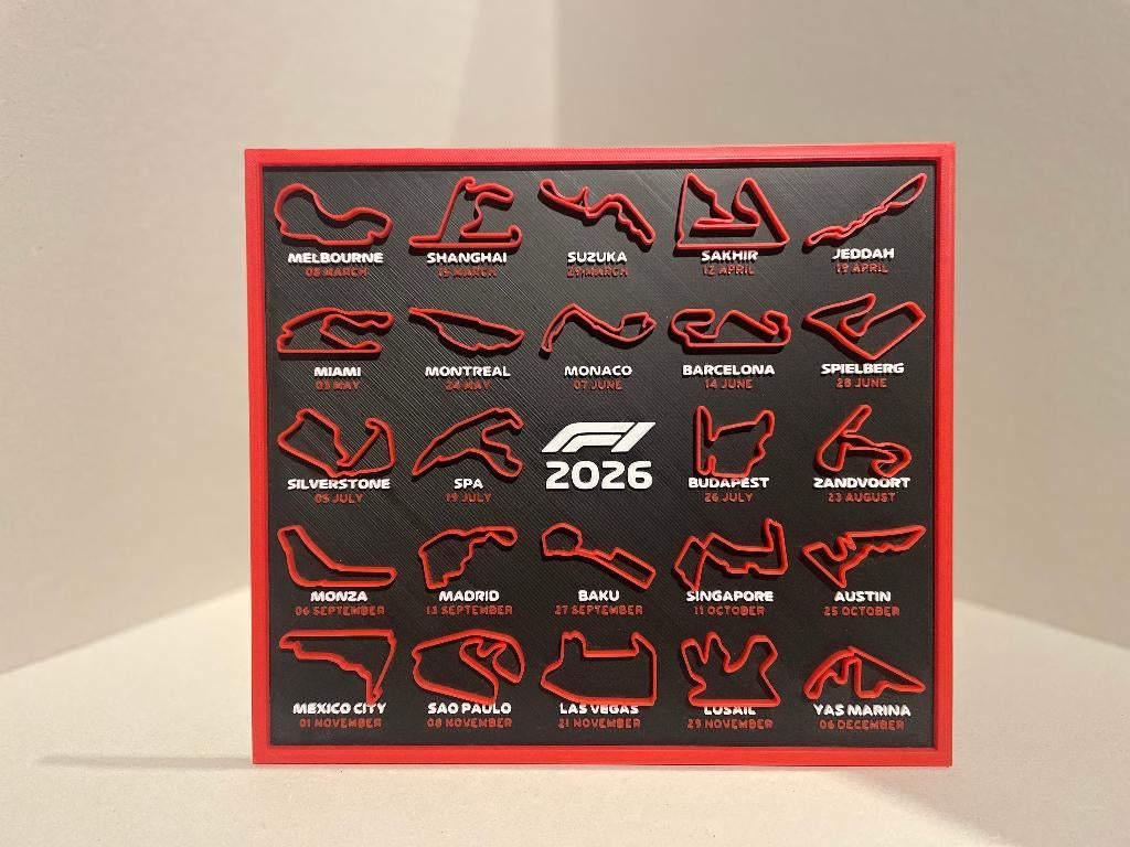 Formule 1 Kalender 2026 (met standaard), Verzamelen, Automerken, Motoren en Formule 1, Nieuw, Formule 1, Verzenden