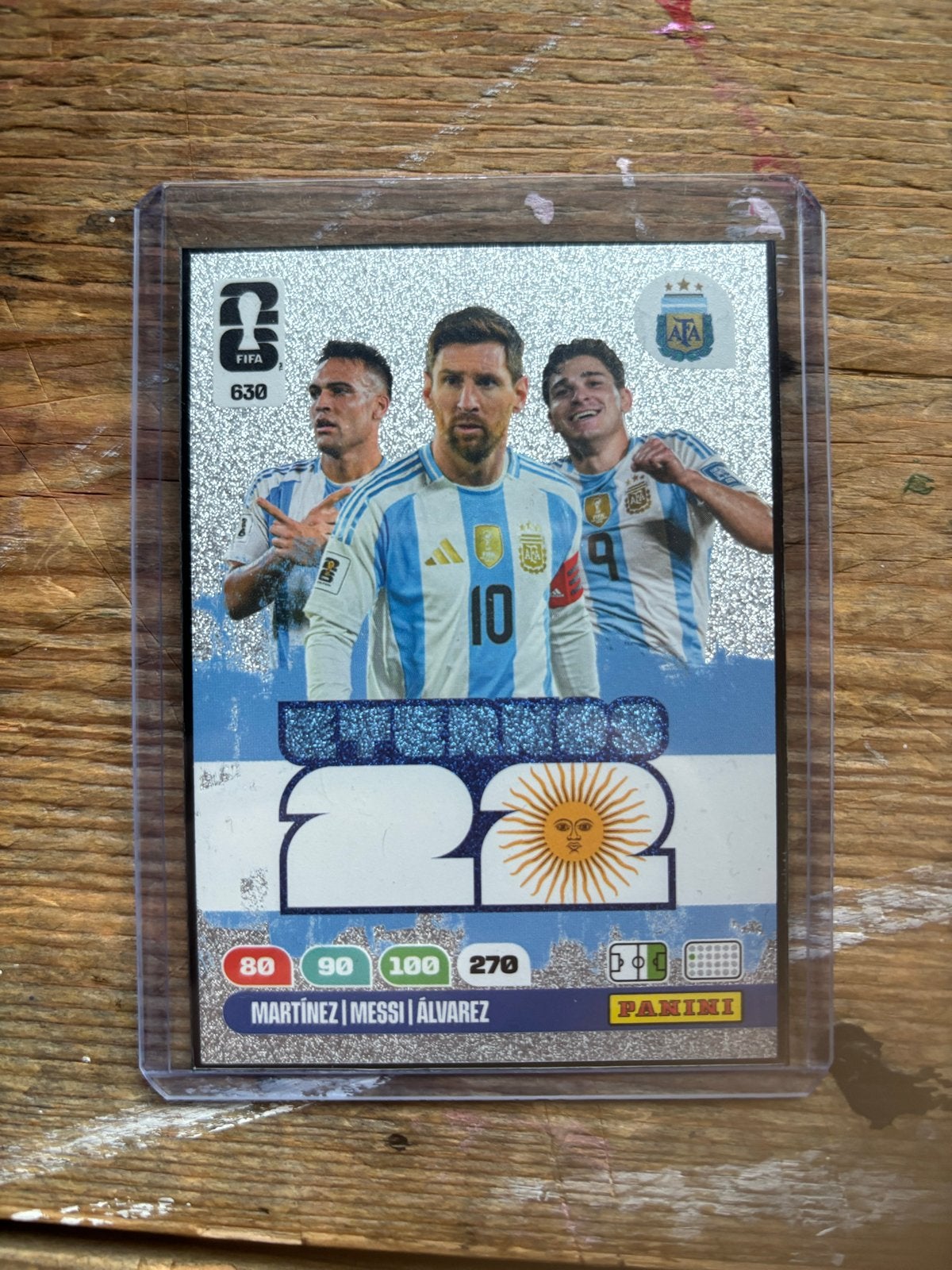Panini messi martinez alvarez kaart Argentinië, Verzamelen, Sportartikelen en Voetbal, Ophalen of Verzenden, Zo goed als nieuw