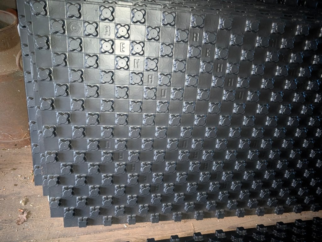 12 stuks noppenplaten vloerverwarming: 16mm leiding, Ophalen, Nieuw, Overige materialen, Minder dan 20 mm