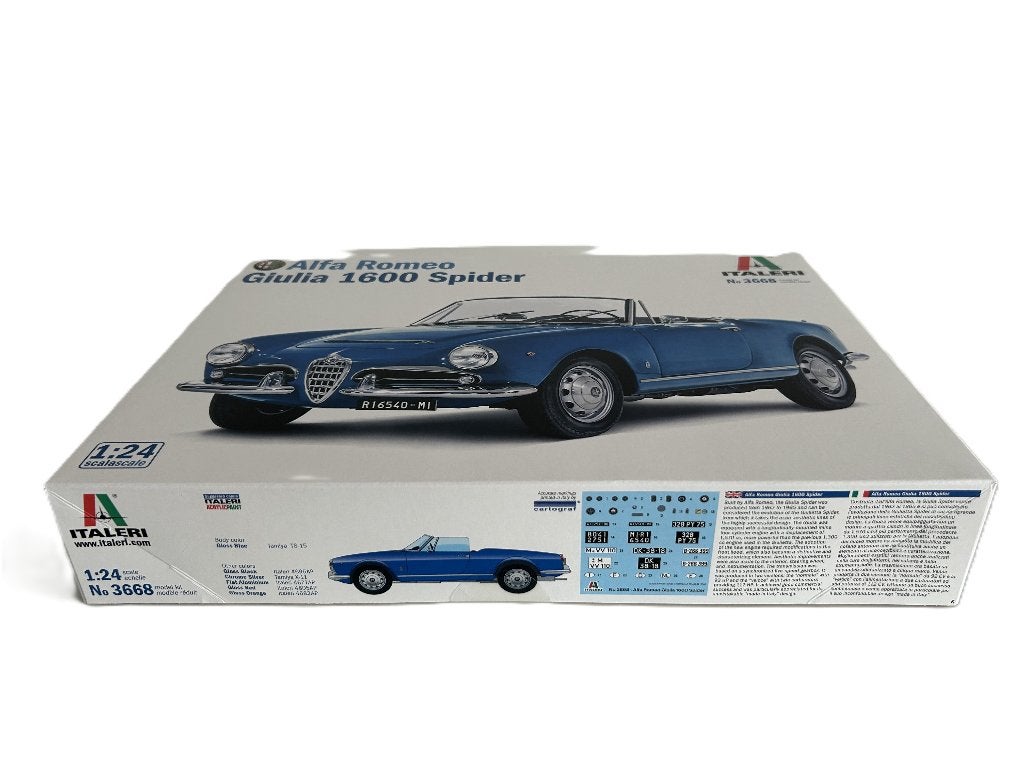 Italeri Alfa Romeo Giulia 1600 Spider 1/24 ITA-3668, Verzenden, Groter dan 1:32, Nieuw, Italeri
