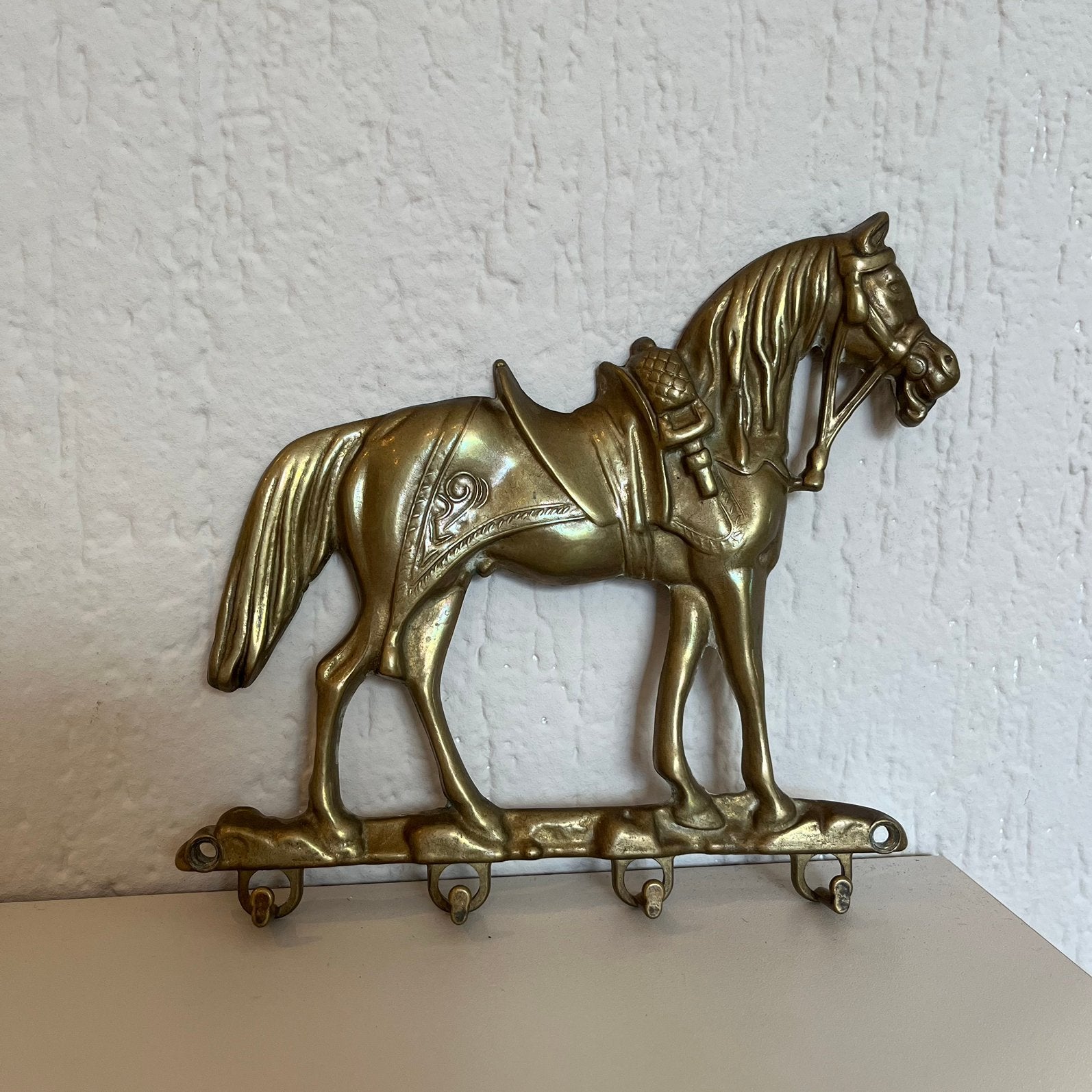 Vintage messing sleutelrek paard, Ophalen of Verzenden