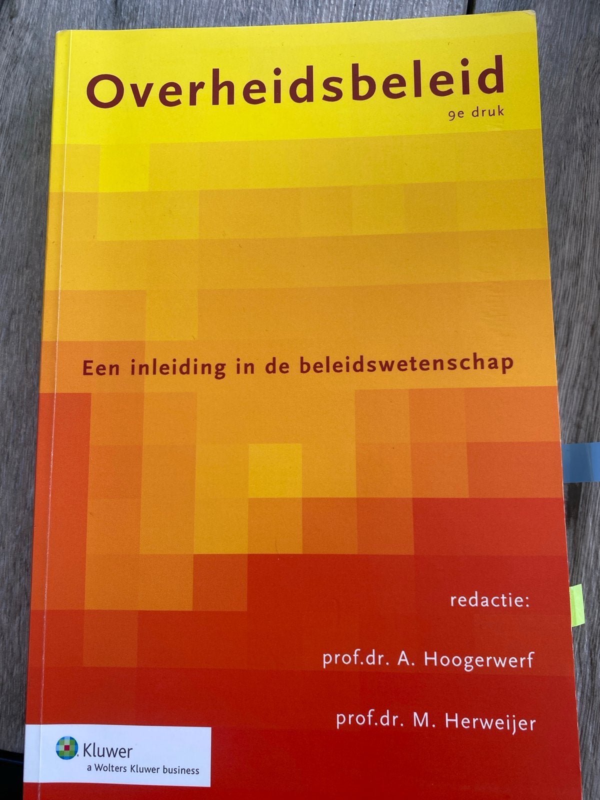 Overheidsbeleid: Een inleiding in de beleidswetenschap, Ophalen of Verzenden, Gamma, Zo goed als nieuw, HBO