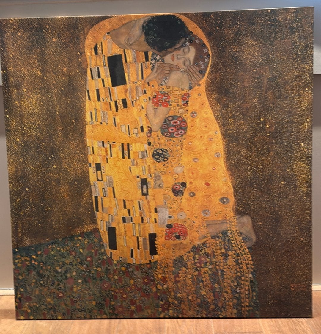 IKEA reproductie van 'De Kus' van Gustav Klimt, Ophalen, Figuren, Kunststof, Print