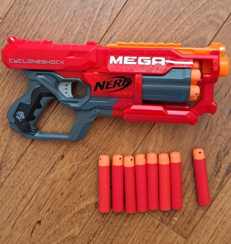 NERF - N-Strike Elite Mega CycloneShock, Ophalen of Verzenden, Zo goed als nieuw
