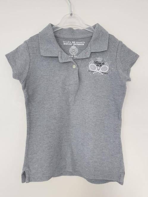 Scapa sports polo grijs, maat 116-122, Meisje, Ophalen of Verzenden, Zo goed als nieuw, Shirt of Longsleeve