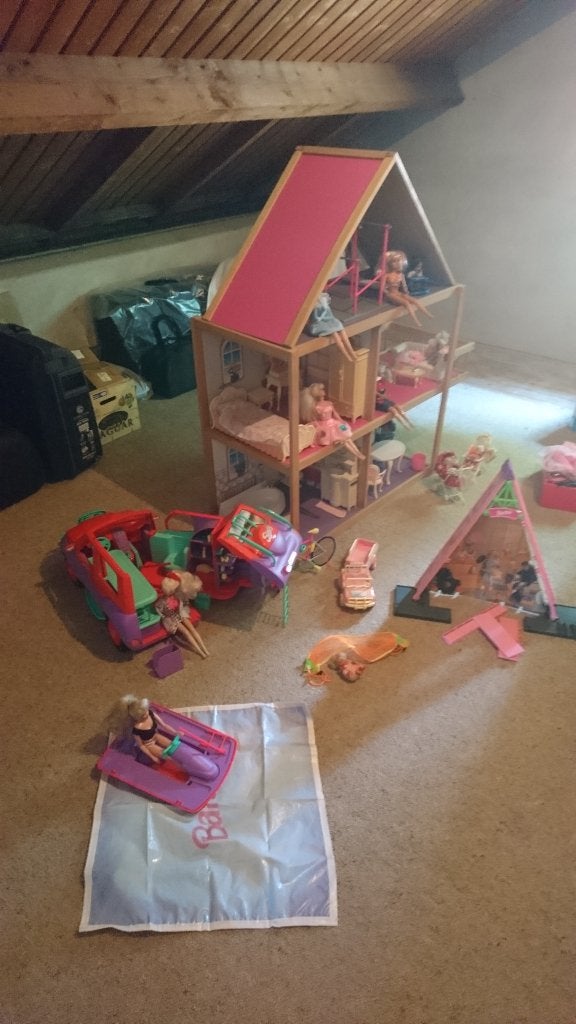 Poppenhuis met heel veel spullen, Ophalen, Gebruikt, Poppenhuis