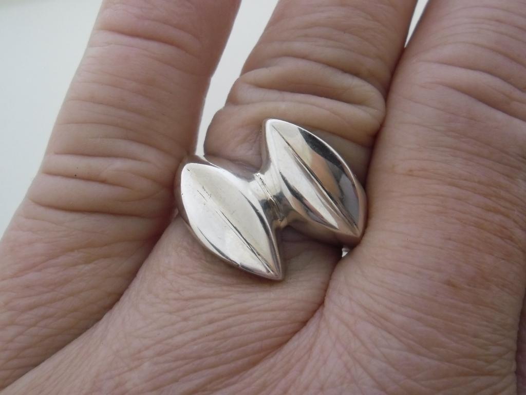 zilveren ring modernist Mexico [901], 18 tot 19, Verzenden, Zo goed als nieuw, Dame