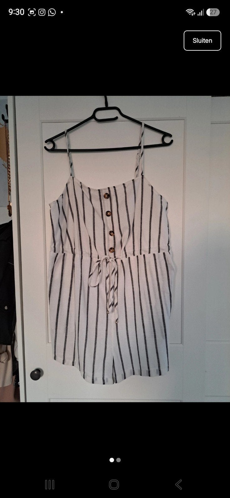 Gestreepte jumpsuit x Shein, Maat 38/40 (M), Wit, Nieuw, Ophalen of Verzenden