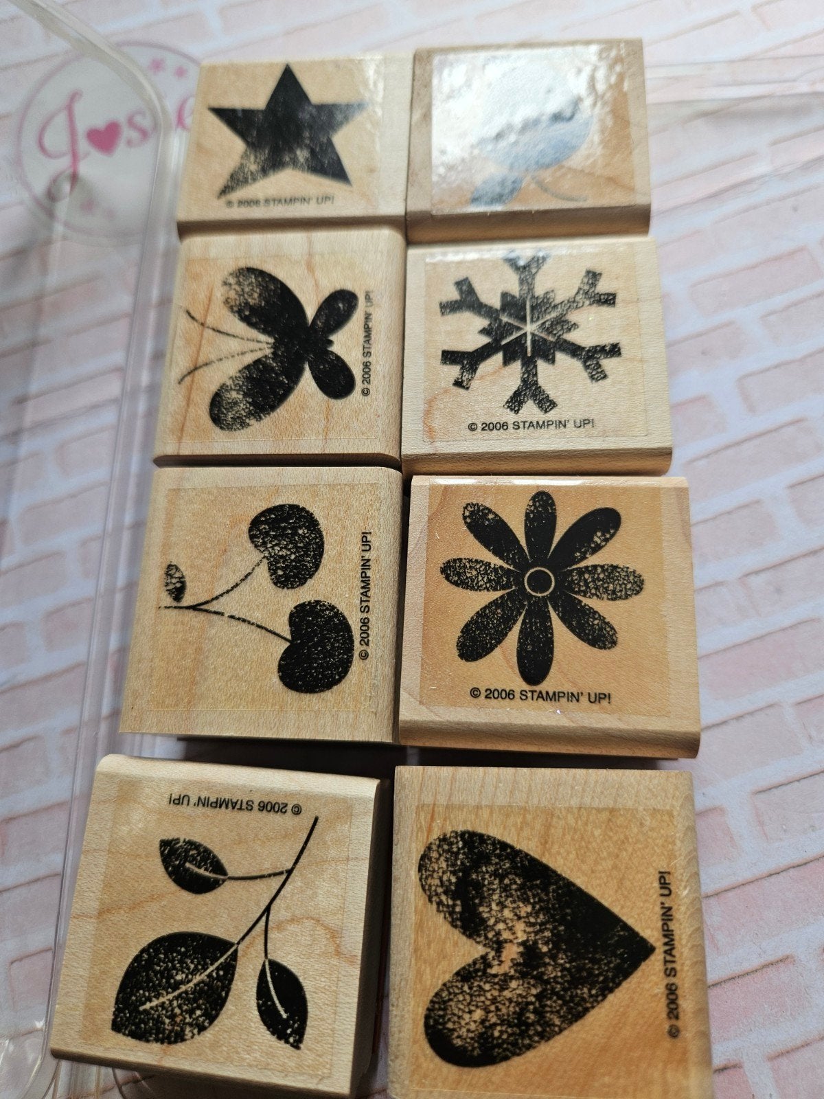 Stampin' Up! 'All Through the Year' stempelset, Ophalen of Verzenden, Zo goed als nieuw, Houten stempel