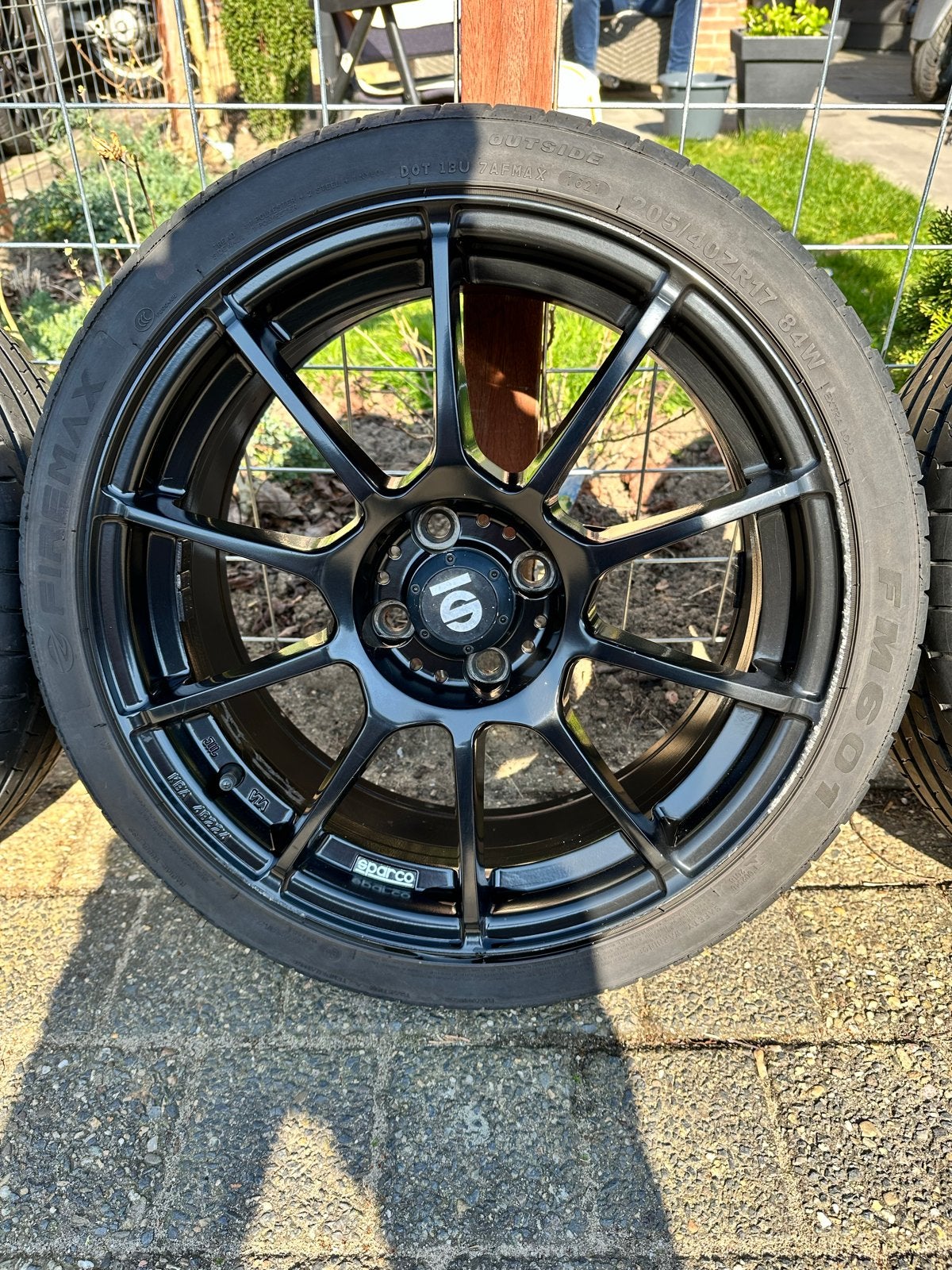 Sparco Velgen met Firemax Zomerbanden 4x100 205/40R17, Ophalen, Gebruikt, Banden en Velgen, 17 inch
